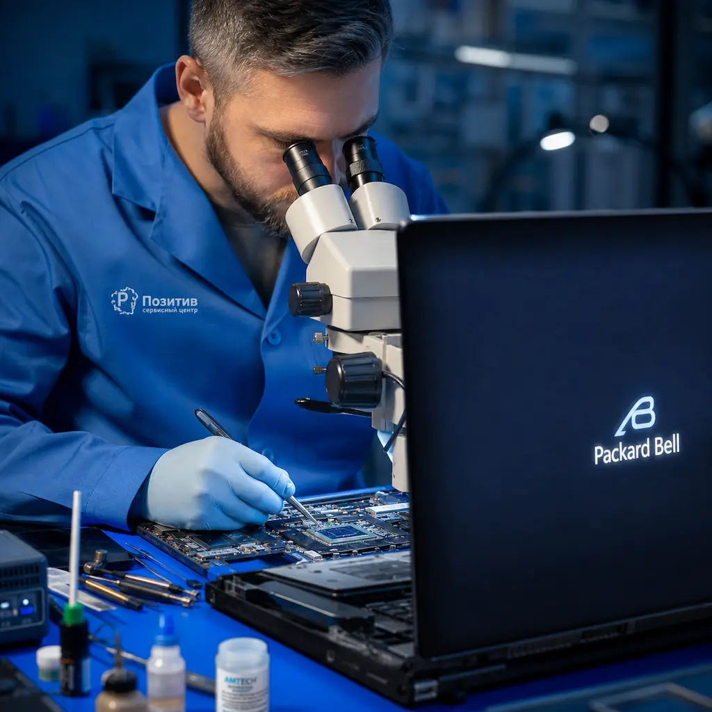 Замена видеокарты ноутбука Packard Bell в Коломне