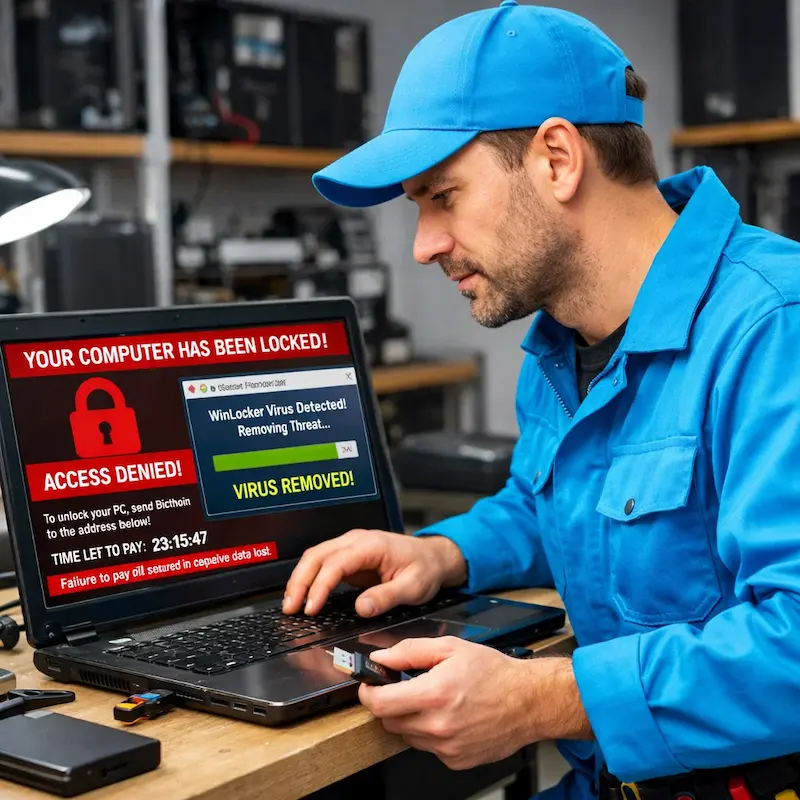 Поможем разблокировать компьютер и ноутбук в Коломне